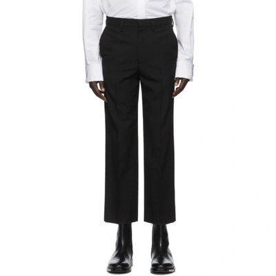 Shop Balenciaga Black Wool Trousers In 1000black