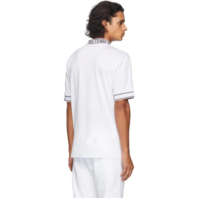 Shop Fendi White Cotton T-shirt In F0qa0 White