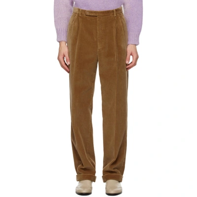 Shop Gucci Tan Cotton Corduroy Trousers In 2167 Fancy
