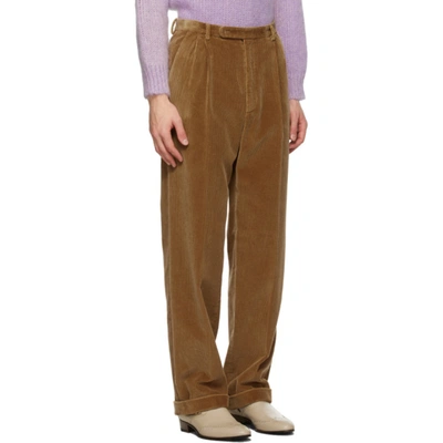 Shop Gucci Tan Cotton Corduroy Trousers In 2167 Fancy