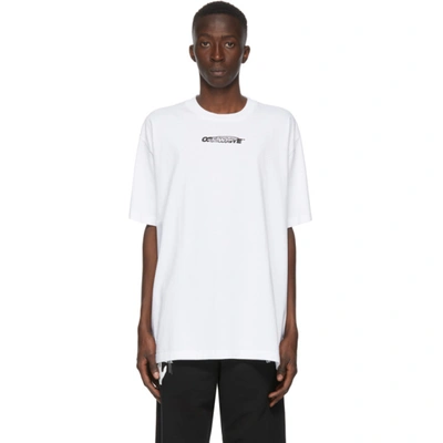 Shop Off-white White Hand Painters T-shirt In Whtie