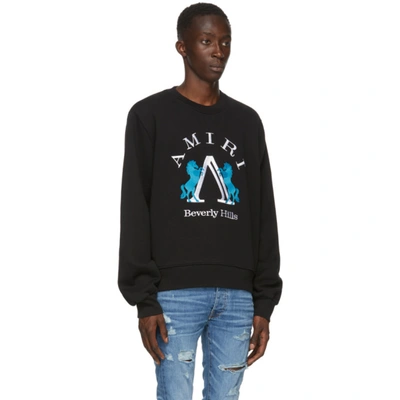 Shop Amiri Black 'beverly Hills' Sweatshirt