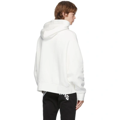 Shop Palm Angels Off-white Red Rose Hoodie In Off White