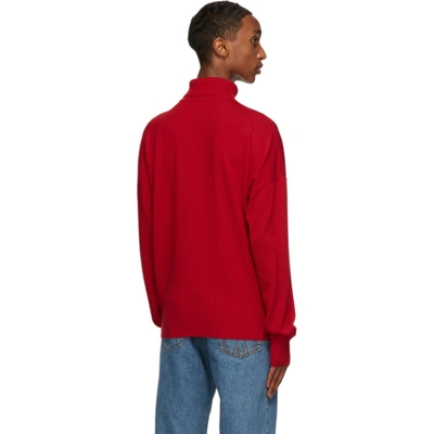 Shop Jw Anderson Red Wool Anchor Turtleneck In Red 459