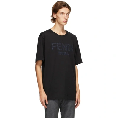 Shop Fendi Black Roma T-shirt In F0qa1 Black