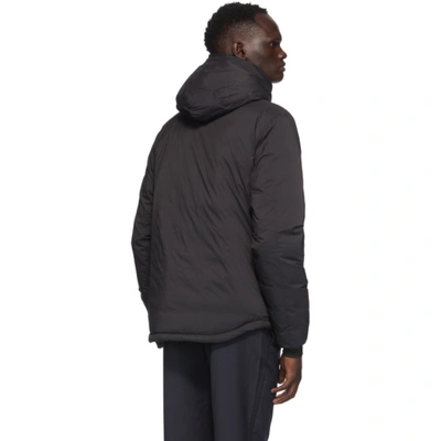 Shop Canada Goose Black Down Packable Lodge Hooded Jacket