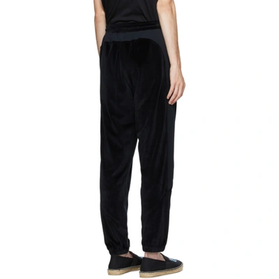 Shop Kenzo Black Velour Sweatpants In 99 Black