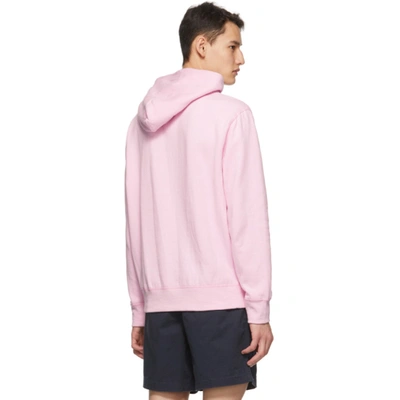 Shop Polo Ralph Lauren Pink Fleece Cabin Hoodie In Carmel Pink
