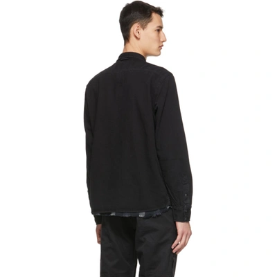 Shop Diesel Reversible Black D-wear-b1 Shirt In 02 Black
