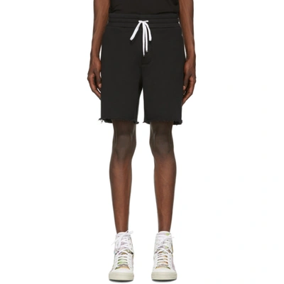 Shop Amiri Black Logo Core Sweat Shorts