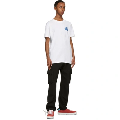 Shop Off-white Black Logo Cargo Pants In Black White