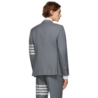 Shop Thom Browne Grey 4-bar Classic Sport Coat Blazer In 035 Med Gre