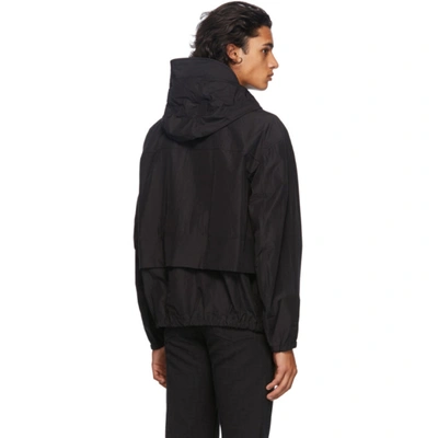 Shop Fendi Black Tape Cotton Windbreaker Jacket In F0qa1 Black