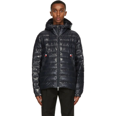 Shop Moncler Navy Down Blesle Jacket In 742 Blue