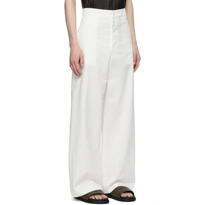 Shop Givenchy White Big Chino Trousers In 100-white