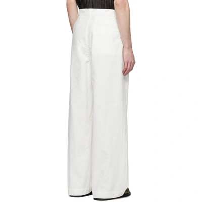 Shop Givenchy White Big Chino Trousers In 100-white
