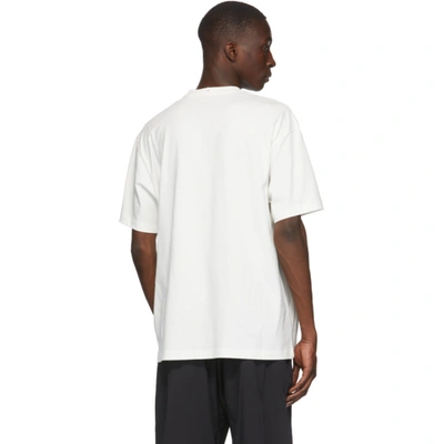 Shop Moncler Off-white Logo T-shirt In 034 White