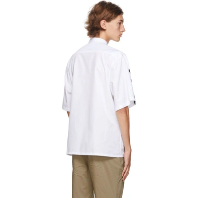 Shop Givenchy White Refracted Logo Short Sleeve Shirt In 100-white