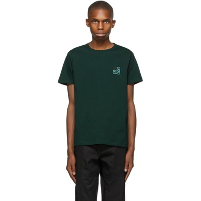 Shop Loewe Green Anagram T-shirt In 4290 Forest