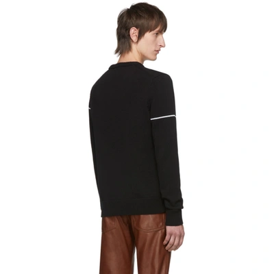 Shop Givenchy Black Logo Sweater In 004 Blk/wht