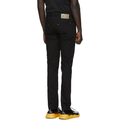 Shop Fendi Black Micro Ff Jeans In F0qa1 Black