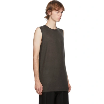 Shop Frenckenberger Ssense Exclusive Green Cashmere Tank Top In Black/olive