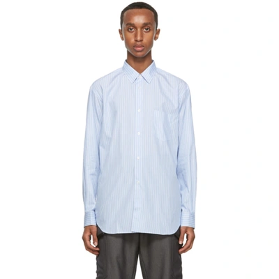 Shop Comme Des Garçons Shirt Blue Striped Forever Shirt In Stripe 77