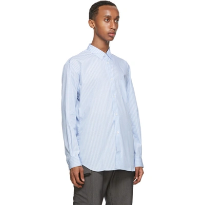 Shop Comme Des Garçons Shirt Blue Striped Forever Shirt In Stripe 77