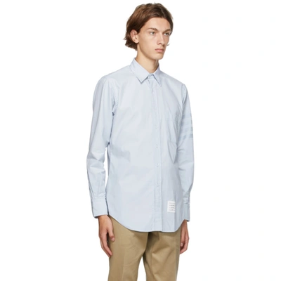 Shop Thom Browne Blue Oxford 4-bar Classic Shirt In 480 Light B