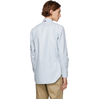 Shop Thom Browne Blue Oxford 4-bar Classic Shirt In 480 Light B
