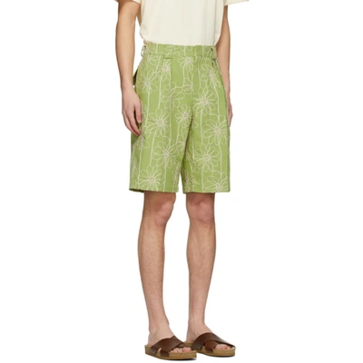 Shop Jacquemus Green Le Short De Costume Shorts In Lt Green