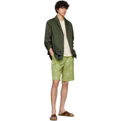 Shop Jacquemus Green Le Short De Costume Shorts In Lt Green