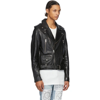 Ksubi Black Leather Loathing Biker Jacket In 1 Black ModeSens