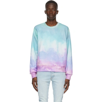 Shop Amiri Multicolor Watercolor Sweatshirt