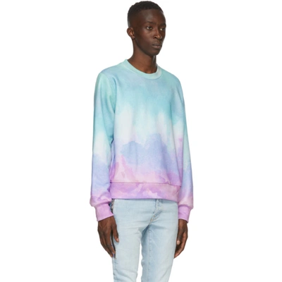 Shop Amiri Multicolor Watercolor Sweatshirt