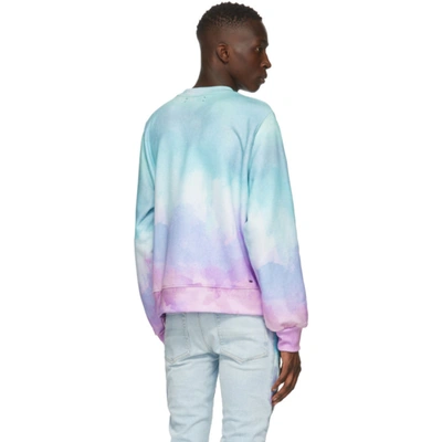 Shop Amiri Multicolor Watercolor Sweatshirt