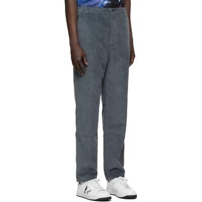 Shop Kenzo Grey Corduroy Jogging Trousers In 97 Stone Gr