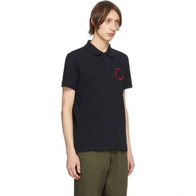 Moncler Navy Manica Corta Maglia Polo In Blue | ModeSens