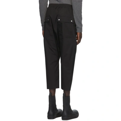 Shop Rick Owens Black Cropped Bela Trousers In 09 Black