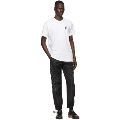 Shop Off-white Black Diag Nylon Lounge Pants In 1040 Blkblu