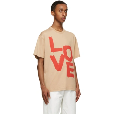 Burberry Love Print T-shirt In Beige | ModeSens