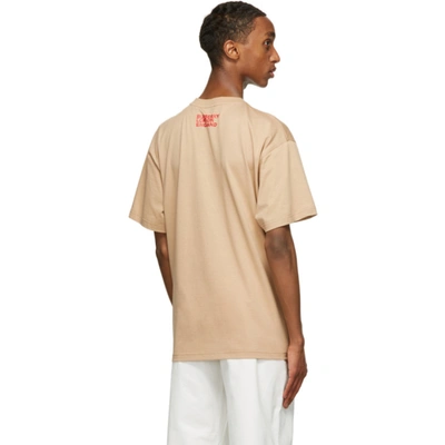 Shop Burberry Tan Axton T-shirt In Soft Fawn