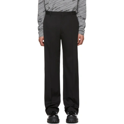 Shop Balenciaga Black Tailored Trousers In 1000 Black