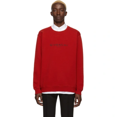 Shop Givenchy Red Paris Sweatshirt In 620 Brgtred