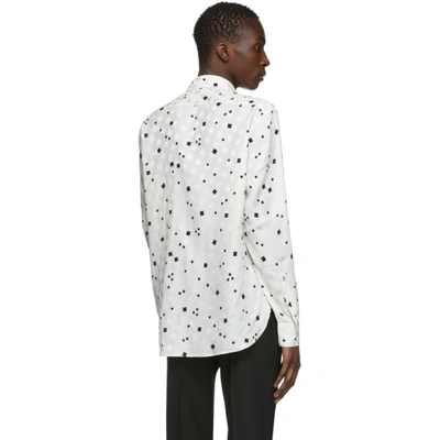 Shop Saint Laurent Off-white Silk Brilliant Shirt In 9787 Craie