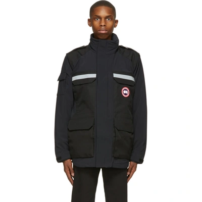 Canada Goose Photojournalist Logo Patch Hooded Jacket In Black | ModeSens