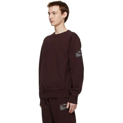 Shop Helmut Lang Burgundy Patch Sweatshirt In Crimson Night