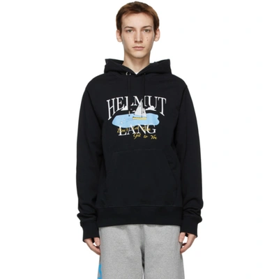 Shop Helmut Lang Black Saintwoods Edition Hl Ocean Hoodie In Basalt Black