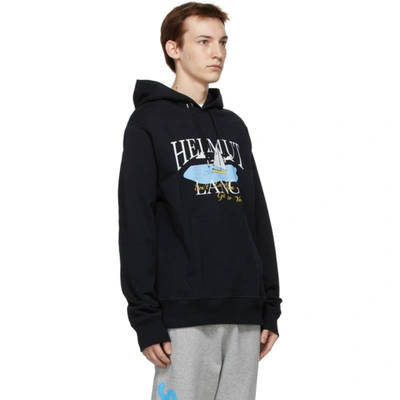 Shop Helmut Lang Black Saintwoods Edition Hl Ocean Hoodie In Basalt Black