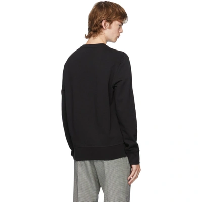 Shop Alexander Mcqueen Black Embroidered Sweatshirt In 1000 Deepbk